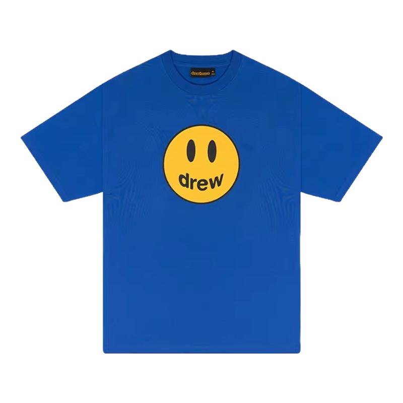 正品drewhouse皇家蓝笑脸T恤