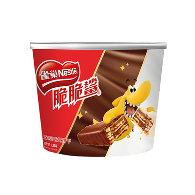 雀巢脆脆鲨巧克力威化夹心饼干休闲小吃点心批发网红零食品大礼包