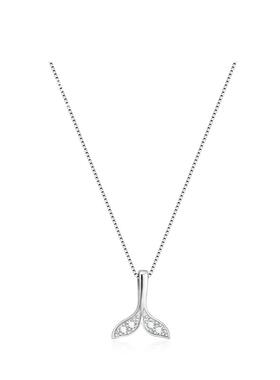 S925纯银鱼尾项链女2022年新款