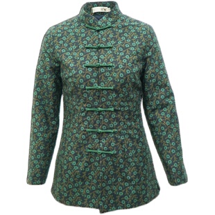 筠雅唐装女加厚中式冬季新款上衣民国风复古改良旗袍女装 23J640