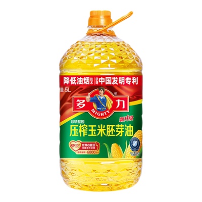 【蜜蜂惊喜社】多力黄金3益葵花籽油4.5L+玉米油5L组合食用油