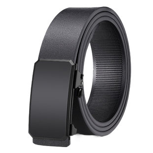 袋鼠皮带男款真皮无牙内扣式2026新款男士腰带商务纯牛皮内穿裤带