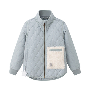 丹麦MINI A TURE童装25秋新男女童菱格棉服小中大童休闲夹克外套