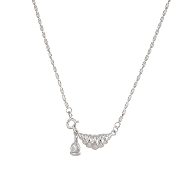 南法假日法式牛角包纯银项链