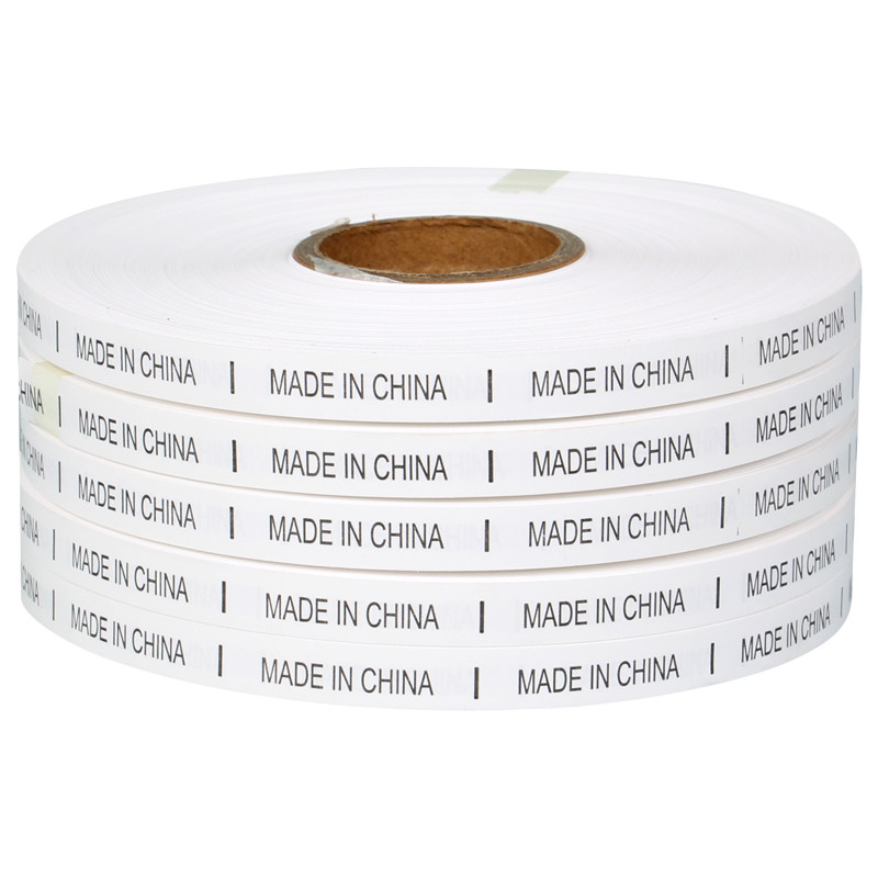 现货MADE IN CHINA中国制造水洗标通用产地标黑色洗水唛定制布标