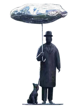 玻璃钢铸铜不锈钢抽象人物雕塑