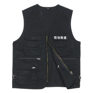 现场勘查衣服单马甲春秋款纯棉摄影马甲多口袋男背心可订制优惠