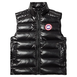 亮面羽绒马甲女款外穿2025秋冬新款黑色加厚保暖背心白鸭绒外套男