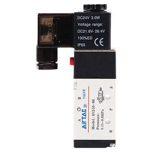亚德客电磁气动阀 4v210一08 220v控制器气阀换向阀电子阀线圈24v