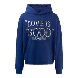 【赵泳鑫同款】GOODBRAND前后字母珍珠LOVE IS GOOD男女同款卫衣