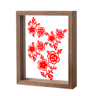 双面透明剪纸相框非亚克力真玻璃裱框标本装裱画框喜字展示框摆台