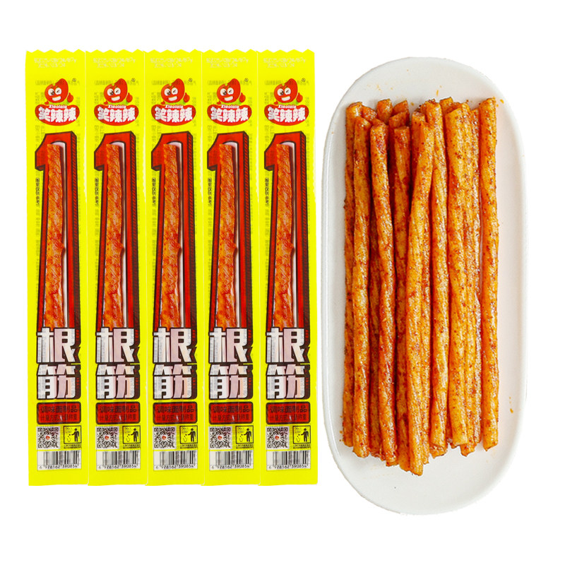 笑辣辣一根筋辣条1根麻辣素面筋博士牛筋校园儿时怀旧网红小零食