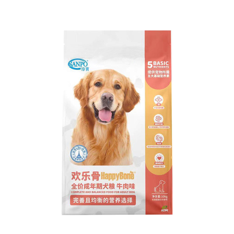 珍宝成犬牛肉味10kg大包装狗粮