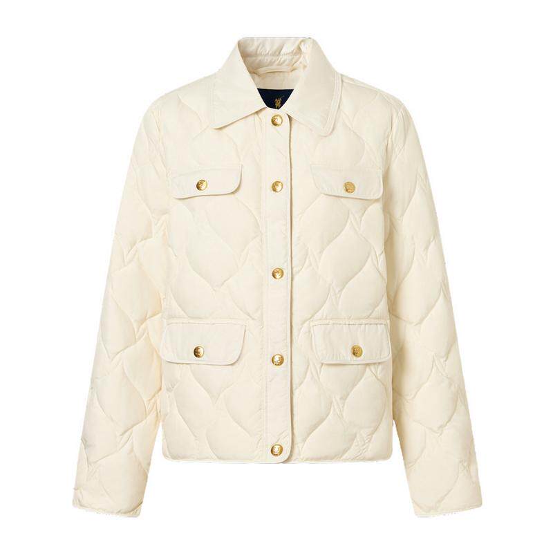 POLOWALK女式轻薄羽绒服2026冬季新品90鸭绒英伦风翻领百搭外套女