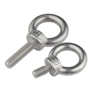 固万基304不锈钢吊环螺丝吊耳环形加长吊环螺栓环形起重吊环螺钉