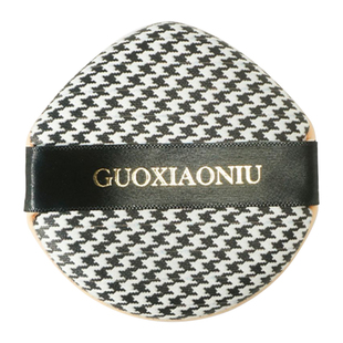 郭小妞复古高级千鸟格柔软大泡芙气垫粉扑干湿两用化妆美妆工具