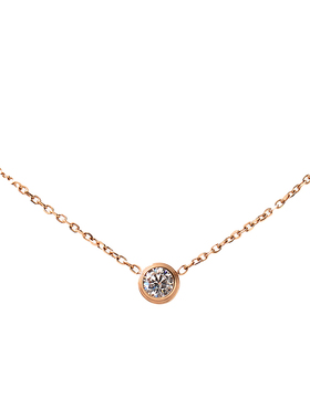 唐嫣同款颈链迪奥彩金女单钻