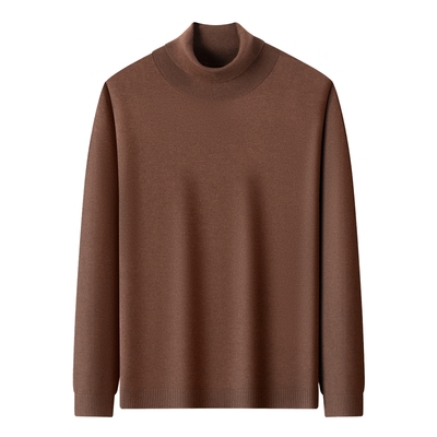 圣得西半高领纯色毛衫