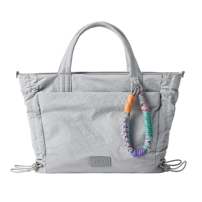 莱夫彩绳帆布小托特手提斜挎包