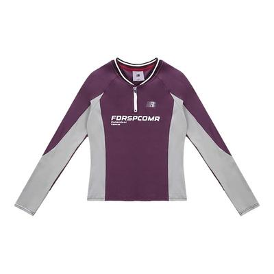 FDR官方店V领拼接速干长袖t恤