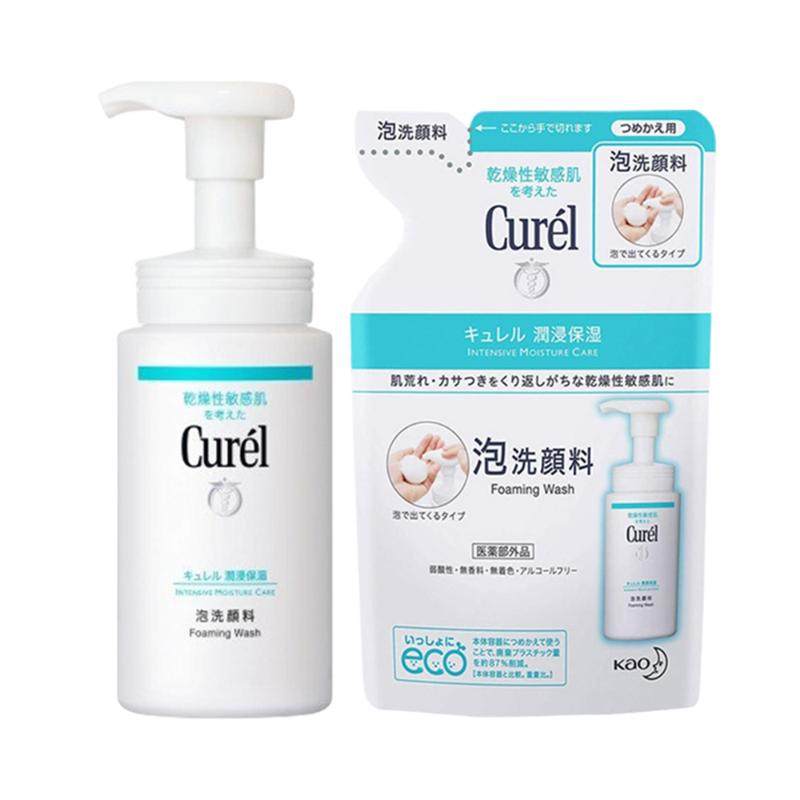 【自营】Curel珂润保湿泡沫温和慕斯150ml+替换装130ml洗面奶