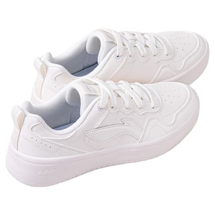 李宁板鞋云禾女款休闲鞋2026新款厚底增高软底回弹透气女子小白鞋