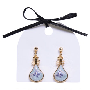 非遗宋锦古风耳挂手工成品饰品镀18k金耳针国风饰品女士耳环秋冬