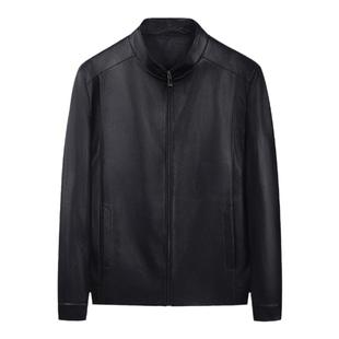 【绵羊皮】圣得西机车真皮皮衣夹克男款2025新款秋季轻奢立领外套