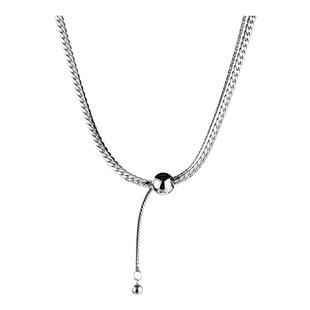 极昼GIZOU赵柯淳同款项链男女情侣款双层叠戴项链个性轻奢痞帅