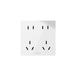 公牛十孔插座面板暗装86型厨房专用10a双五孔10孔多孔电源插座g12