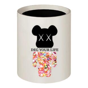 新款奶油风家用垃圾桶大容量客厅卧室创意高颜值办公室摇盖废纸篓