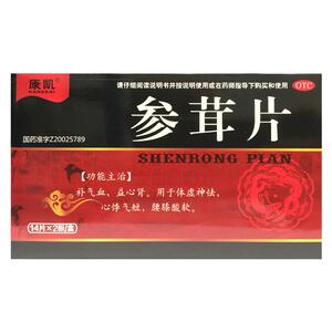 康凯 参茸片 0.2g*28片/盒补气血益心肾体虚神怯心悸气短腰膝酸软