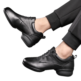 娇百惠男士舞蹈鞋软底四季广场跳舞鞋真皮水兵爵士广场舞鞋子新款