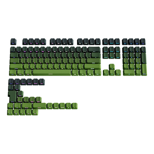 腹灵抹茶键帽OEM侧刻PBT渐变透光wooting60 前行者x87 evo80 ez63