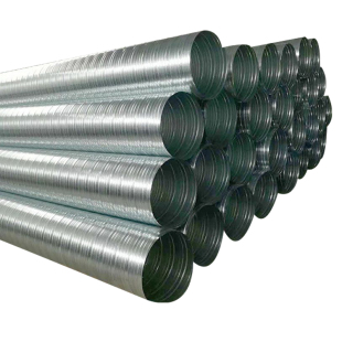 螺旋风管镀锌白铁排风不锈钢圆形排烟管道工业排风管除尘管烟囱管