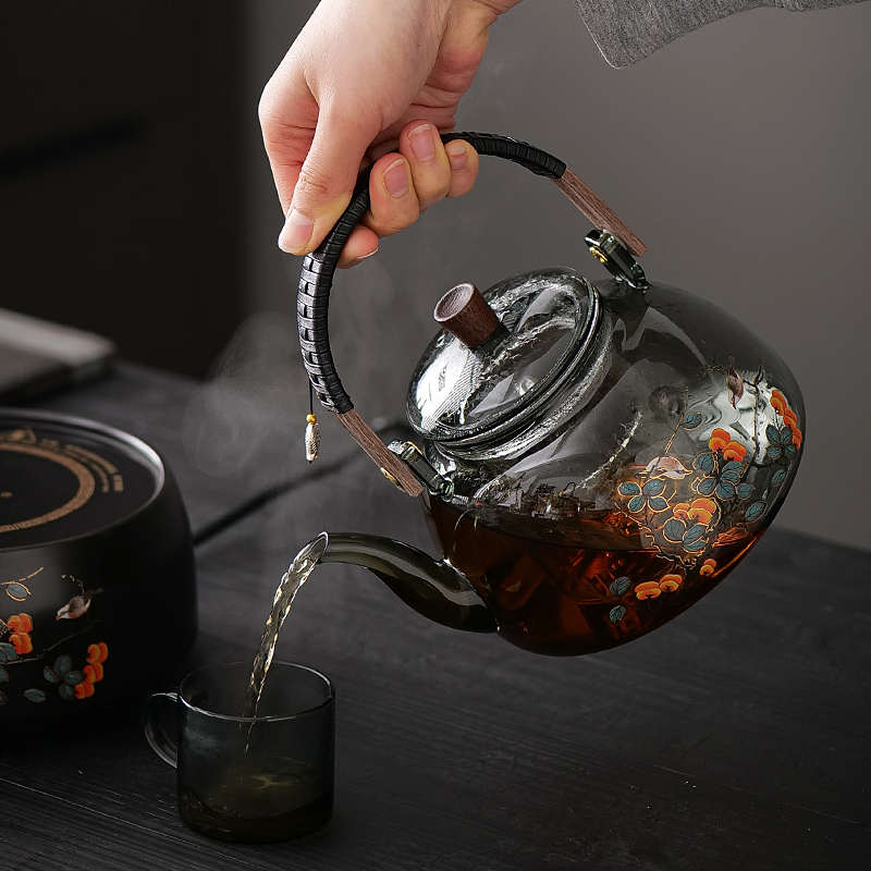 玻璃烧水煮茶壶炉套装电陶炉花茶器家用茶具烧水炉养生蒸水泡茶炉