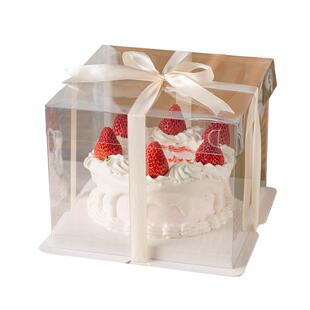 透明蛋糕包装盒生日盒子打包4四寸5寸五六八68加高10十12小双三层