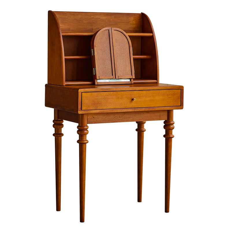 Edition Home复古梳妆台收纳卧室实木法式柿子家居实木小型化妆桌