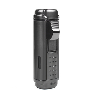 柱形金属充气四直冲雪茄打火机红火个性多功能点烟器国潮防风点火