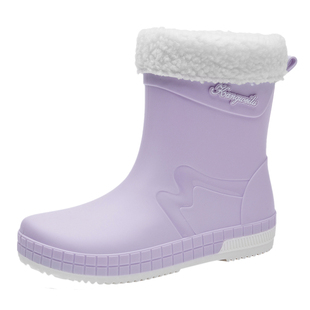 软底雨鞋女款成人雨靴加绒可拆卸防滑保暖水鞋厨房鞋防水短筒胶鞋