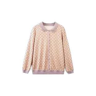 依佈中老年女装2026春季新款针织衫宽松大码妈妈装老太太打底上衣