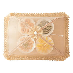 餐厅饭菜罩子防苍蝇盖菜罩新款餐桌防尘罩保温遮菜罩厨房折叠饭罩