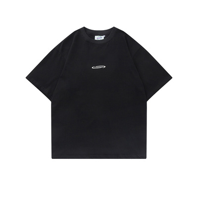 Takeoff咖喱人日系复古小众蓝色短袖女宽松棉领带国潮T中袖polo衫