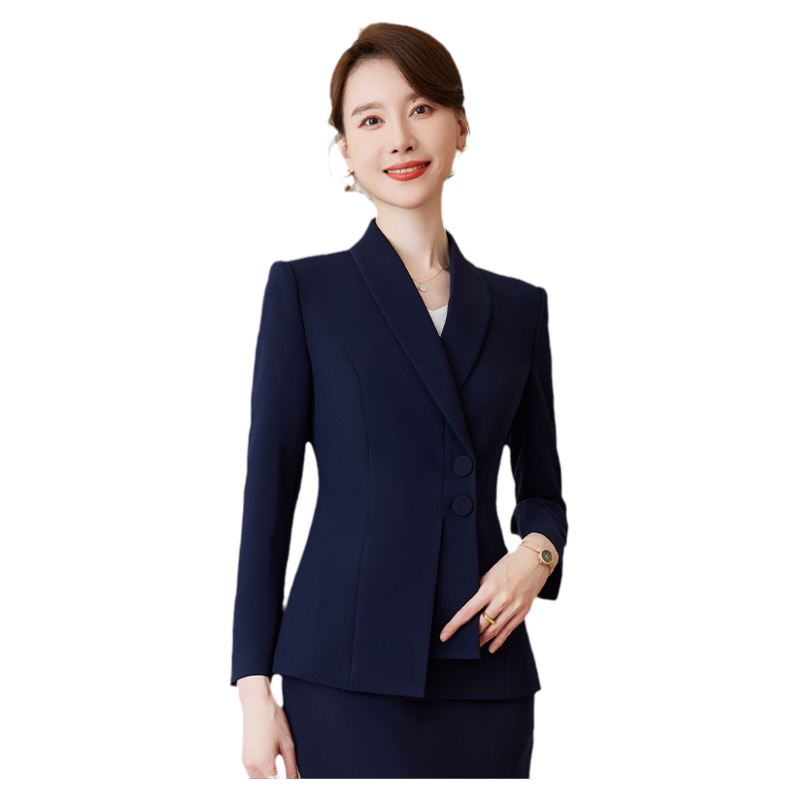 诗璐雅长袖西装外套女秋气质修身
