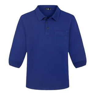 意邦奴秋季男士长袖纯色T恤休闲男装翻领男款上衣男珠地纯棉POLO