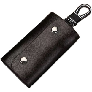 钥匙包女真皮双拉链多功能腰挂大容量遥控汽车锁匙扣包男牛皮通用