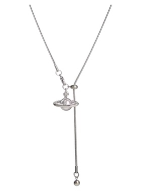 秋冬百搭星球珠珠流苏项链女