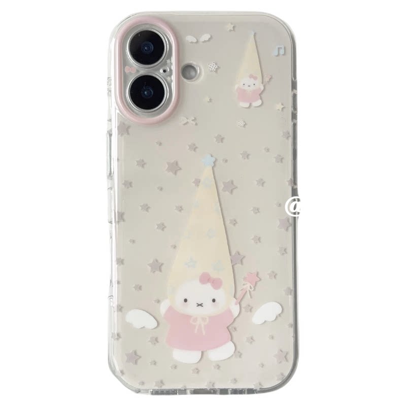Pipipig星星尖帽兔子ins韩风网红同款适用于苹果17ProMax手机壳iPhone16可爱卡通15Pro新款少女心