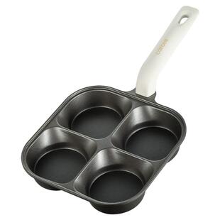 卡罗特早餐锅四孔鸡蛋汉堡锅钛金平底锅家用不粘锅煎饼锅煎蛋神器