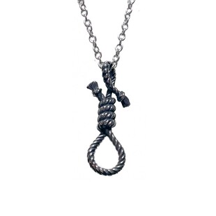 离街绞索吊坠暗黑刑具麻绳捆绑钛钢项链猎奇饰品小众纹身师不掉色
